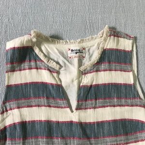 Fringed cotton Anthro dress